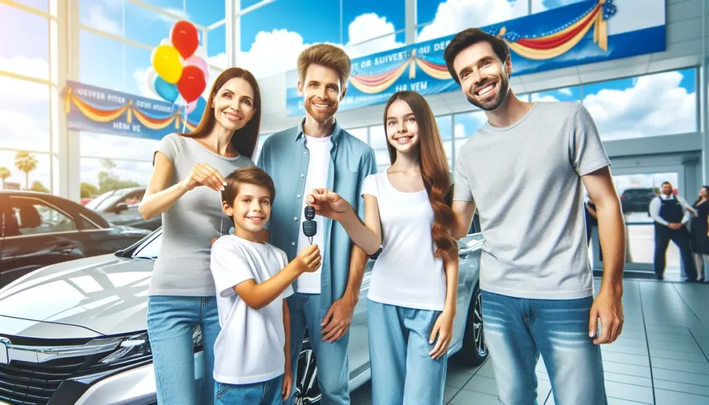 família buscando seu veículo zero após contemplação, representando melhor consórcio de carro.