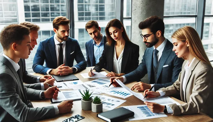 equipe de consórcio verificando desvantagens da carta de crédito contemplada.